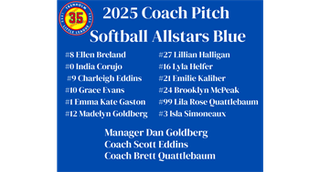 Coach Pitch Baseball and Coach Pitch Softball All Star Teams Named