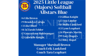 Majors and Minors Softball All Stars Announced